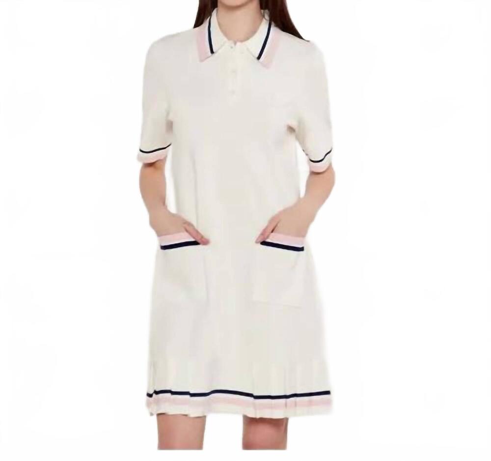 NEW MARC CAIN viscose a-line dress in white